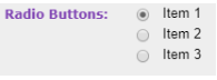 Capture d'écran montrant trois cases d’option